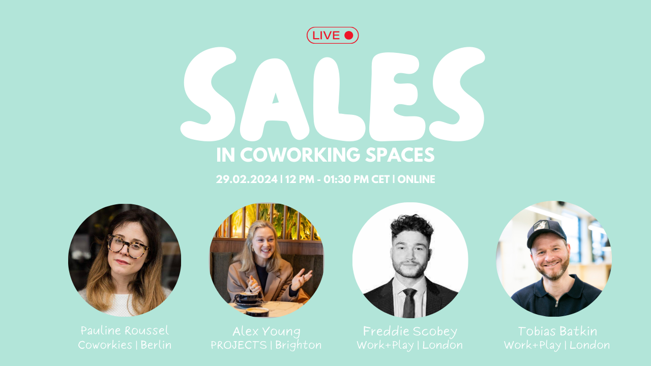 Sales in Coworking Spaces - Online Event by Coworkies